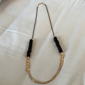 Black and Gold Geometric Necklace